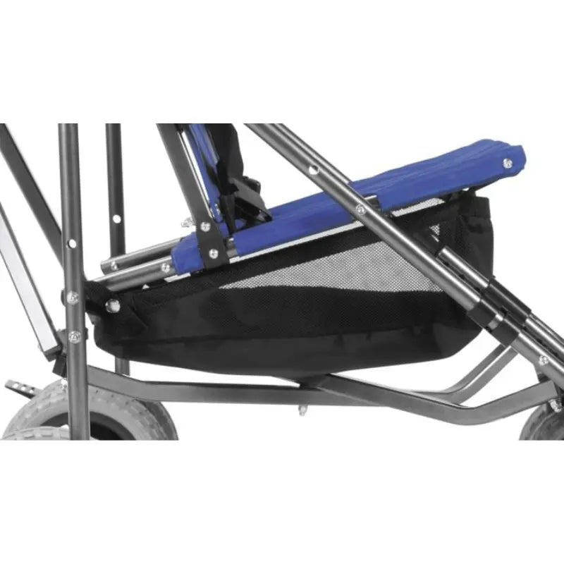 The buggy is very stable in spite of its low weight, and it can support loads of up to 50 kilograms. It also comes with a hip belt and a height-adjustable handlebar to ensure a comfortable ride for both parents and children.
