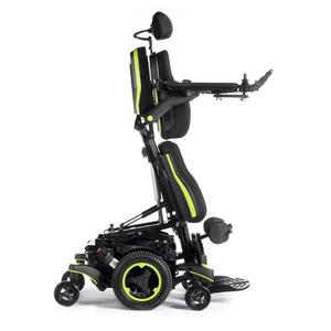The Q700-UP M Ergo is a top-of-the-line power wheelchair that offers excellent maneuverability in tight compact spaces.