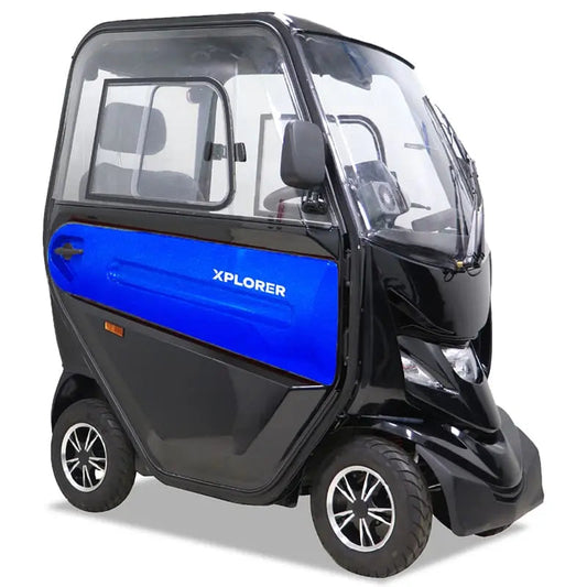 Xplorer-Cabin-Mobility-Scooter-8MPH-Comfort-Safety-and-Year-Round-Freedom Mobility World UK