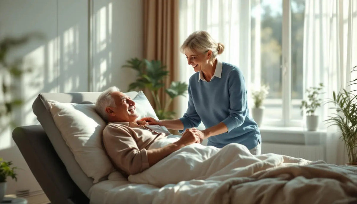 Adjustable electric bed for elderly improving circulation and sleep posture