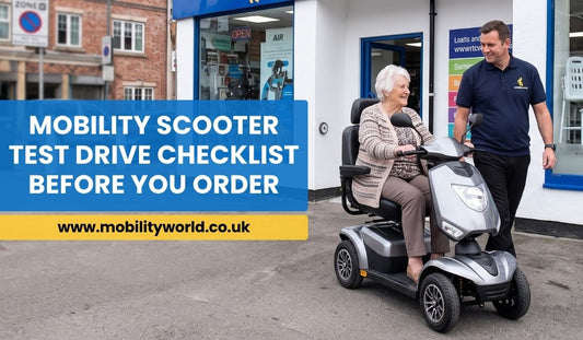 Mobility scooter test drive with a specialist before ordering