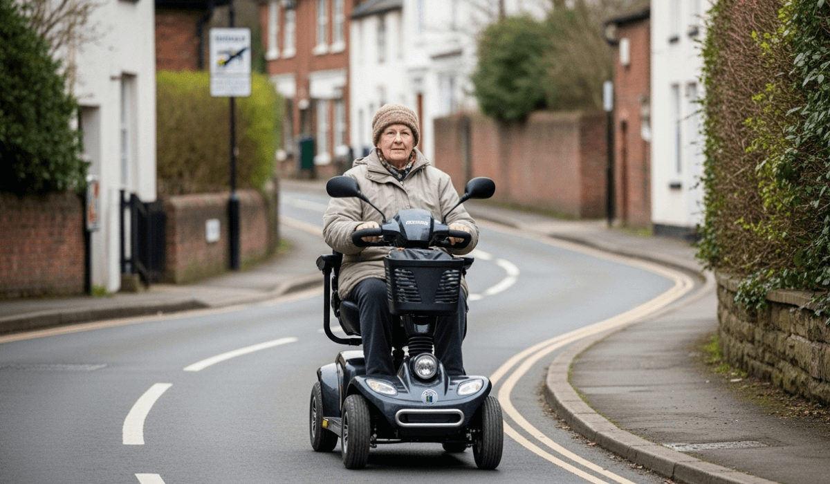 Mobility scooters being used on local route in ampthill