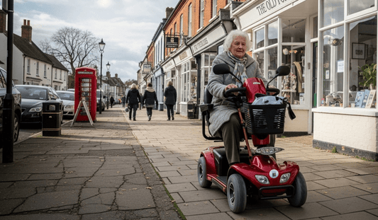 Mobility scooters used on pavements and town routes in Buntingford