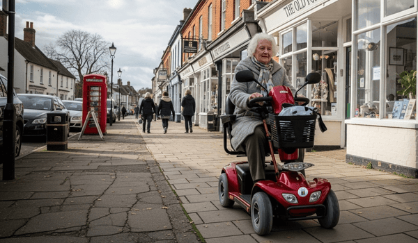 Mobility scooters used on pavements and town routes in Buntingford