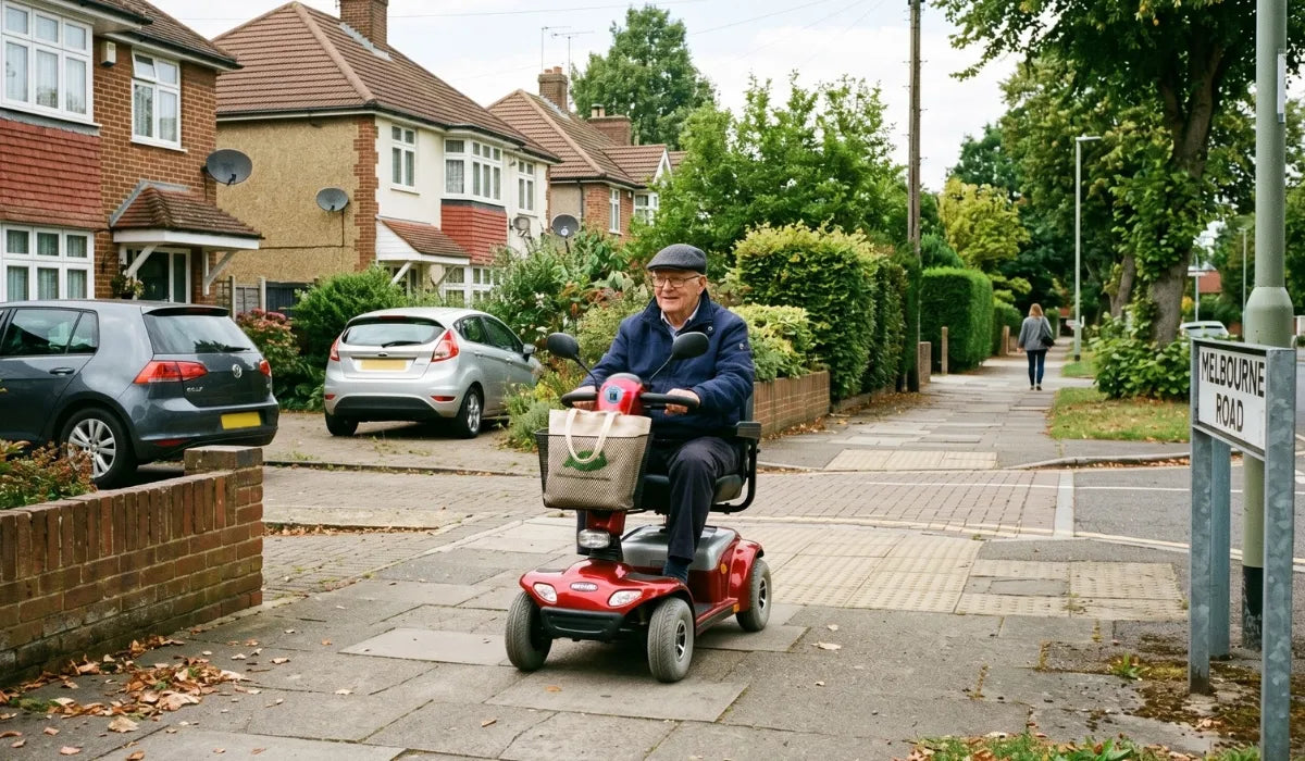Mobility scooters used on pavements and residential routes in Bushey