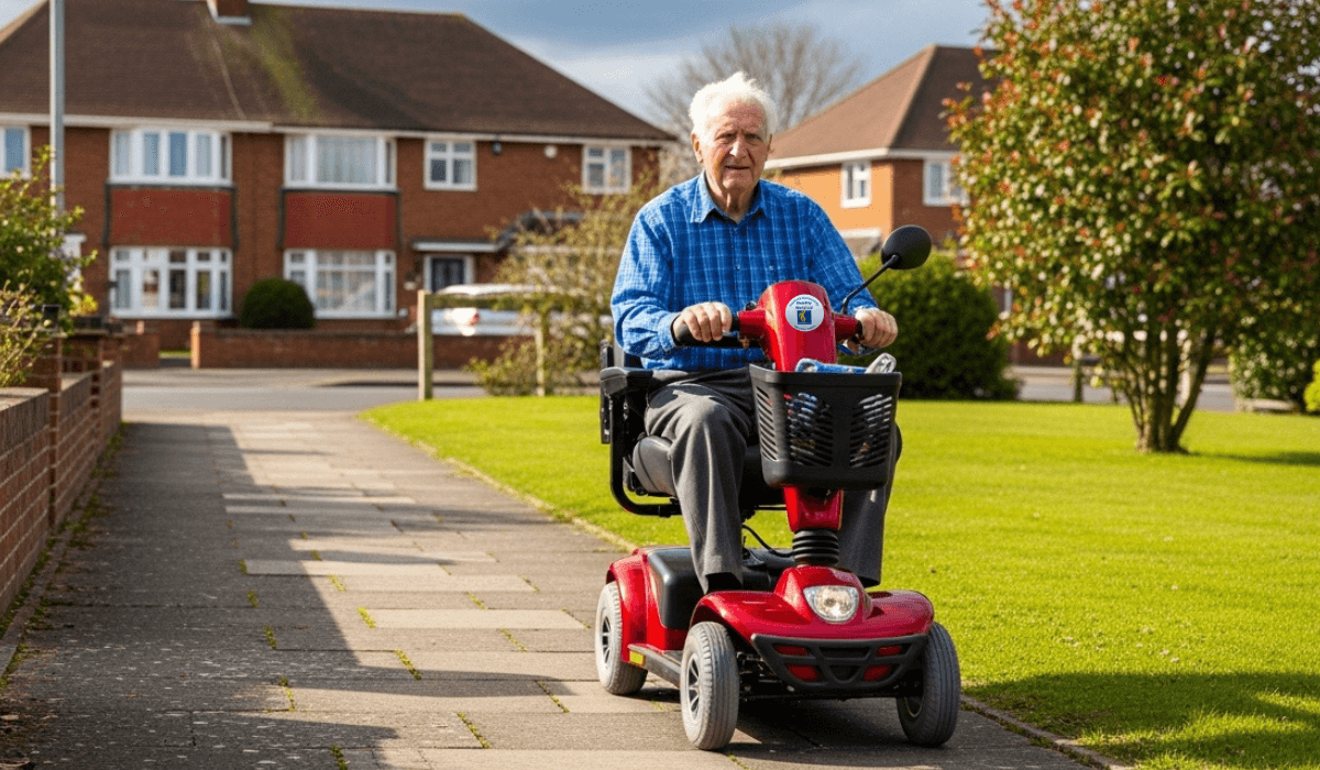 Mobility scooters being used on local route in flitwick
