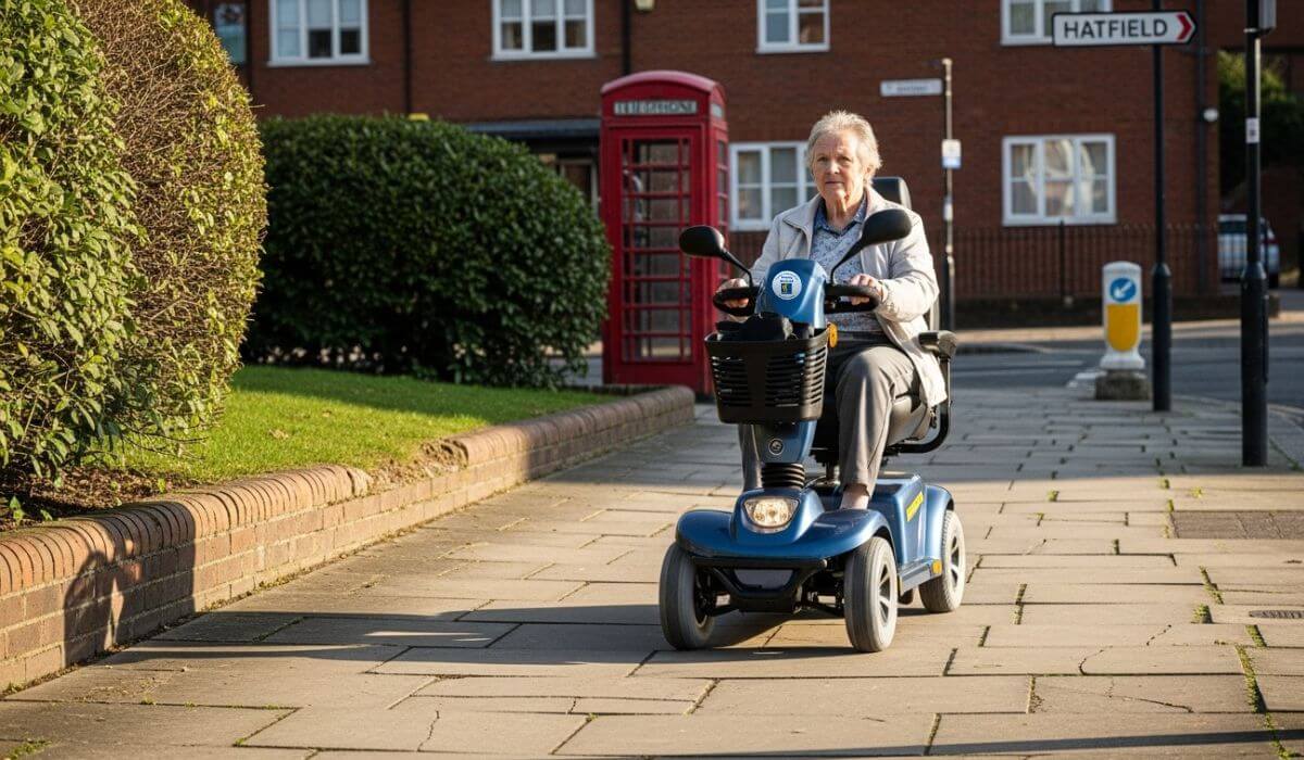 Mobility scooters being used on pavements in Hatfield