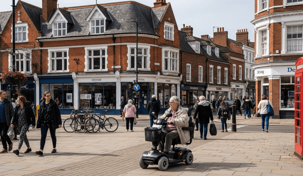 Mobility scooters and mobility equipment for town-centre routes in Hertford