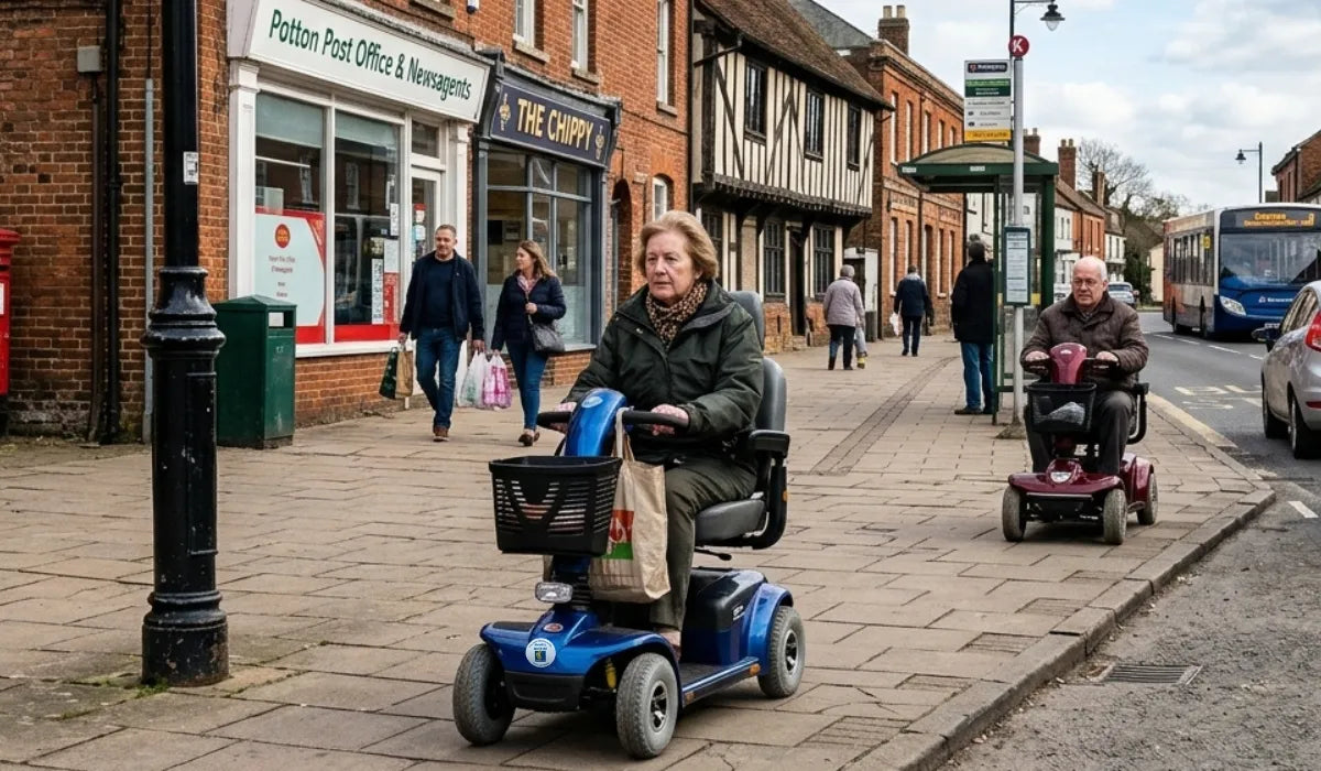 Mobility equipment in Potton should match pavement conditions, turning space, home storage and the confidence needed on real weekly routes.