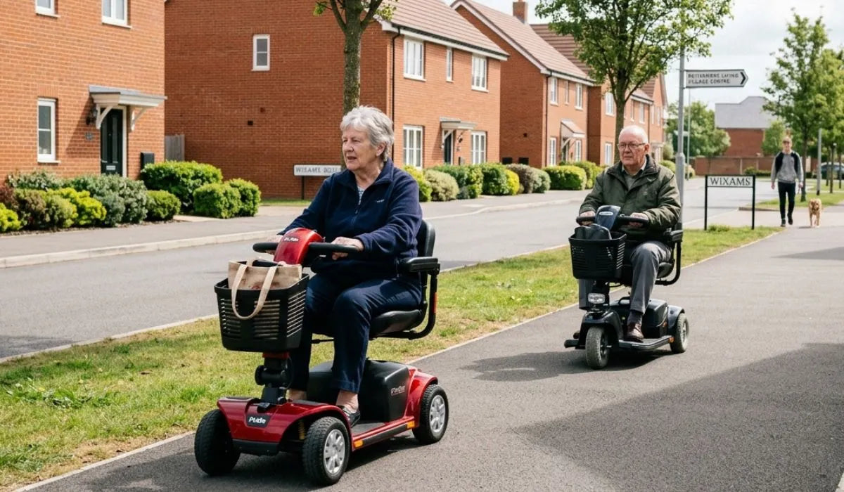 Mobility scooters used on pavements in Wixams