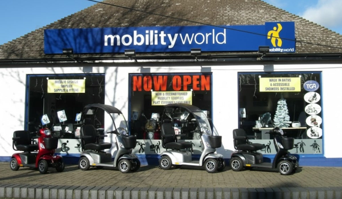 Mobility World Letchworth mobility scooter showroom serving Hertfordshire and Bedfordshire