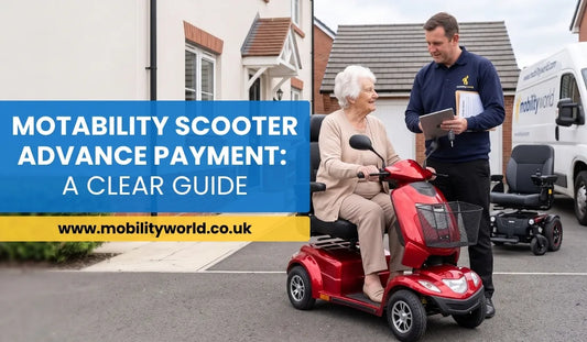 Motability scooter advance payment guide with mobility scooter and powered wheelchair