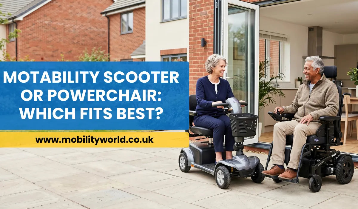 Motability scooter and powerchair compared for different mobility needs