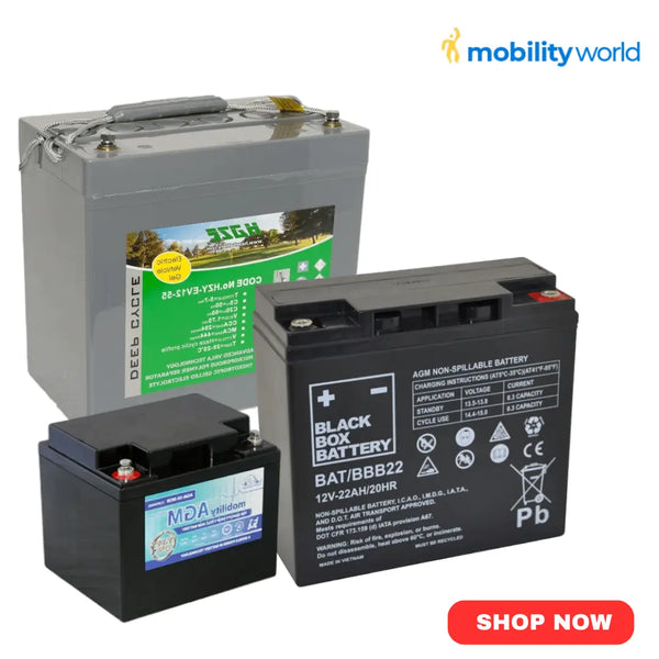 Mobility Scooter and Power Wheelchair Batteries - Mobility World UK