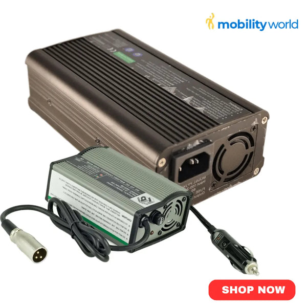 Mobility Scooter & Power Wheelchair Chargers - Mobility World UK