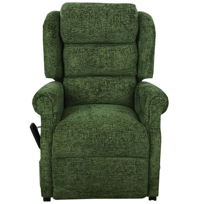 Mobility World Ltd Uk - Jubilee Dual Motor Riser Recliner Waterfall Back Forest Green Front View