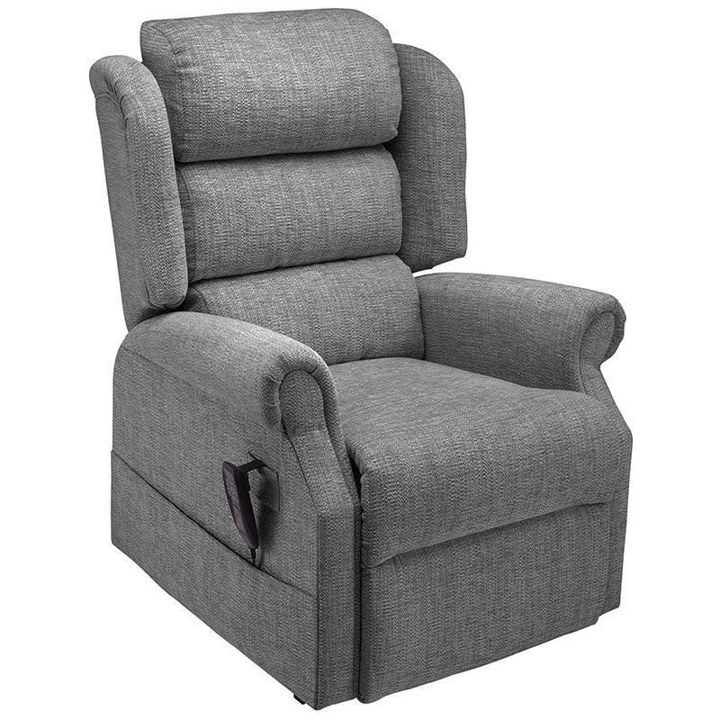 Mobility World Ltd Uk - Jubilee Dual Motor Riser Recliner Waterfall Back  Zinc