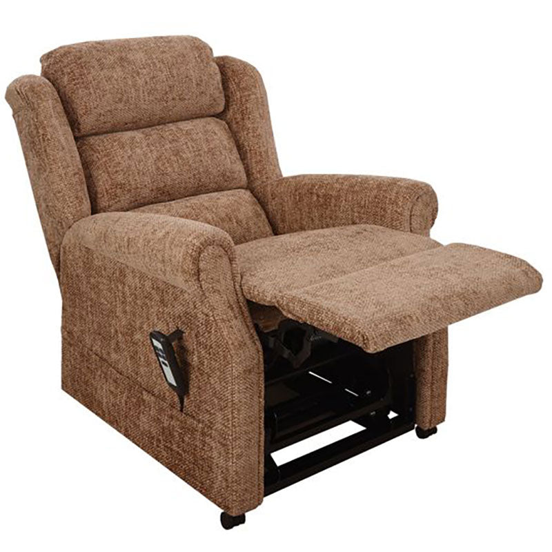 Mobility World Ltd Uk - Jubilee Dual Motor Riser Recliner Waterfall Back Cafe Rised Footrest