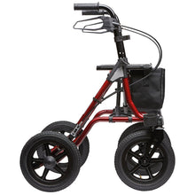 Load image into Gallery viewer, Mobility-World-Ltd-UK-Mway-All-Terrain-Wheeled-Walker-Rollator-pneumatic-tires-side-view