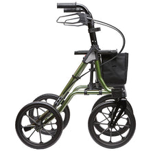 Load image into Gallery viewer, Mobility-World-Ltd-UK-Mway-All-Terrain-Wheeled-Walker-Rollator-polyurethanetyres-side-view