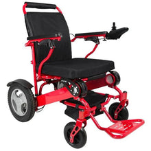 Load image into Gallery viewer, Mobility-World-UK-D09-Heavy-Duty-Lightweight-Folding-electric-power-wheel-chair-Red
