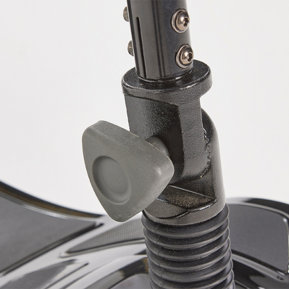 Inspired by our Lithilite and Alumina models, the affordable Airscape Portable Travel Scooter with Lithium Battery is perfect for new mobility users.  Lightweight and budget-friendly, it disassembles easily, with the heaviest part at 33 lbs. The 4.5 lb Lithium-ion battery supports up to 21 stone for 10 miles per charge.  Features include simple controls, a swivel seat, and flip-up armrests. Available in Black, the Airscape is a compact and valuable mobility solution.