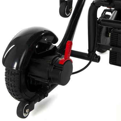 Experience next-level mobility with the Photon Folding Electric Powerchair. Weighing just 17kg without the battery and crafted from carbon fibre, it offers a 12-mile range on a single charge. Designed for users up to 23.5 stone, it combines comfort, support, and a sleek, minimalist design. Navigate busy streets or rough terrain with ease, enjoying unmatched performance and reliability. The Photon redefines lightweight, robust mobility.