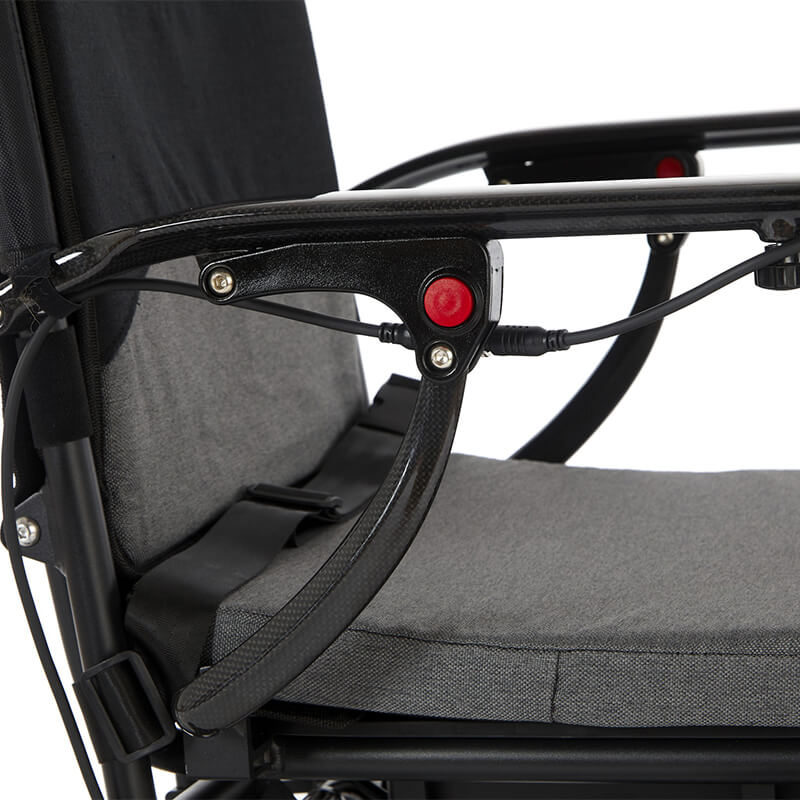 Experience next-level mobility with the Photon Folding Electric Powerchair. Weighing just 17kg without the battery and crafted from carbon fibre, it offers a 12-mile range on a single charge. Designed for users up to 23.5 stone, it combines comfort, support, and a sleek, minimalist design. Navigate busy streets or rough terrain with ease, enjoying unmatched performance and reliability. The Photon redefines lightweight, robust mobility.