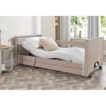 Load image into Gallery viewer, The Opera Basic 3ft Low Classic Profiling Bed With Cot Sides is perfect for those who need a little bit of extra help when it comes to getting in and out of bed. The bed can be lowered to just 22cm from the floor, greatly reducing the risk of impact injury from falls.