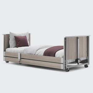 The Opera Basic 3ft Low Classic Profiling Bed With Cot Sides is perfect for those who need a little bit of extra help when it comes to getting in and out of bed. The bed can be lowered to just 22cm from the floor, greatly reducing the risk of impact injury from falls.