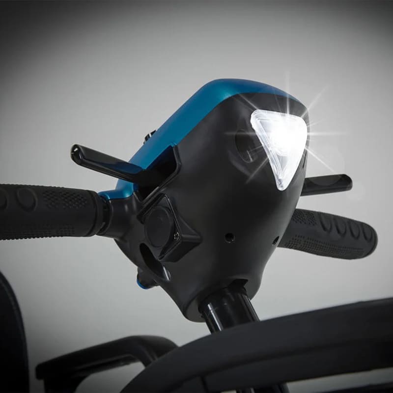 The Lithilite Air is a portable travel mobility scooter with advanced lithium battery technology and a durable steel frame. It supports a maximum user weight of 23.5 stone and offers a 10Ah battery for up to 10 miles on a single charge. With a top speed of 4 mph, it provides comfort and dependability for extended travel.
