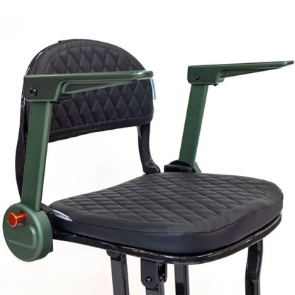 Smarti Plus Lightweight Auto-Folding Mobility Scooter adjustable chair with quilted design on a white background
