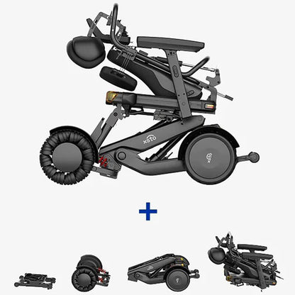 XSTO M4 Pro Smart Self Balancing Powered Wheelchair with detachable parts on a white background