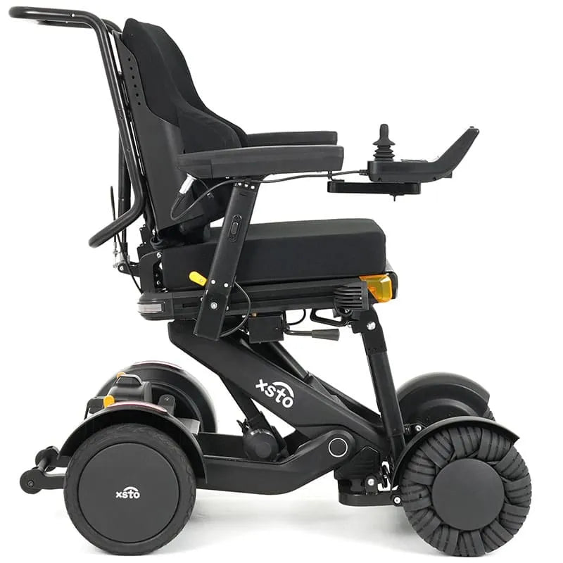 XSTO M4 Pro Smart Self Balancing Powered Wheelchair Side View on a white background