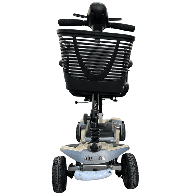 Mobility World Ltd UK: Approved Used Alumina Pro Portable Travel Scooter with 40ah Lithium Battery Silver Colour