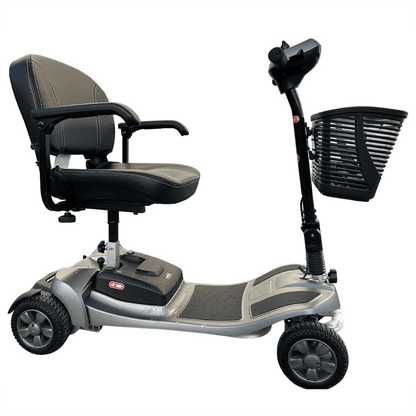 Mobility World Ltd UK: Approved Used Alumina Pro Portable Travel Scooter with 40ah Lithium Battery Silver Colour