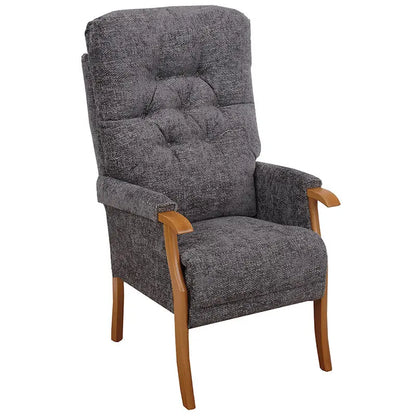 Avon High Back Chair  Mobility World UK  High Seat Orthopaedic Chair Slate / Light Oak