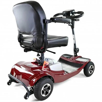 Mobility World Ltd UK - KRS800 8 Mph Lightweight Mobility Scooter With Lithium Battery Deep Maroon Side View