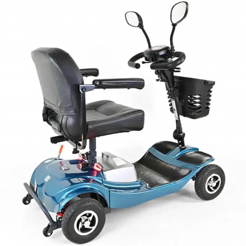 Mobility World Ltd UK - KRS800 8 Mph Lightweight Mobility Scooter With Lithium Battery Peacock Teal Side View