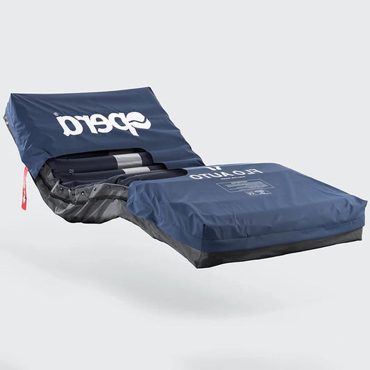 The Opera Flo Auto Air Mattress System is designed to prevent and treat pressure sores and is also suitable for use as part of pressure care treatment for existing pressure sores. The Flo Auto features an inflated support surface that evenly redistributes weight and provides effective pressure relief. This makes it ideal for those who are immobile or have limited mobility. In addition, the Flo Auto comes with a pump that inflates and deflates the mattress, making it easy to use._img