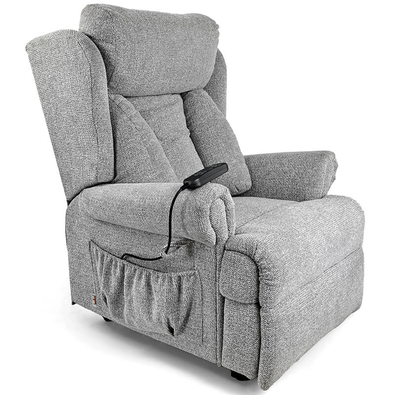 Mobility World Ltd UK: Admiral Lateral Back Tilt in Space Quad Motor  Riser Recliner Chair Slate Headrest Forwarded.