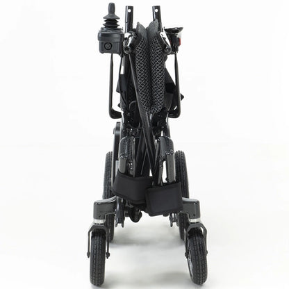 AeroCarbon Carbon Fibre Folding Powerchair Wheelchair folded seat on a white background