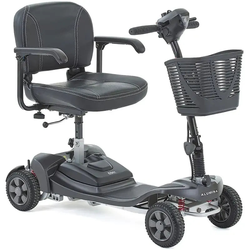 Mobility World Ltd UK: Alumina Pro Portable Travel Scooter with Lithium Battery Charcoal