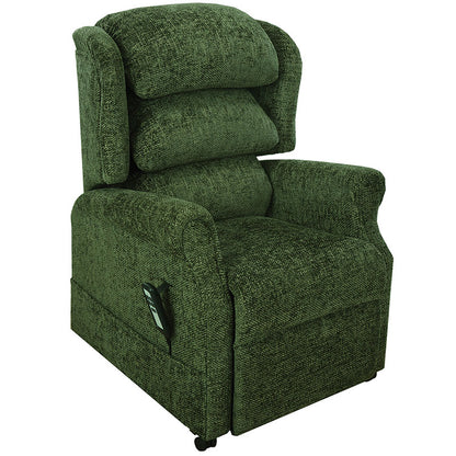 Mobility World Ltd UK - Ambassador Cosi Chair Waterfall Dual Motor Riser Recliner Chair Forest Green