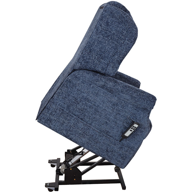 Mobility World Ltd UK - Ambassador Cosi Chair Waterfall Dual Motor Riser Recliner Marine Side On Right Side