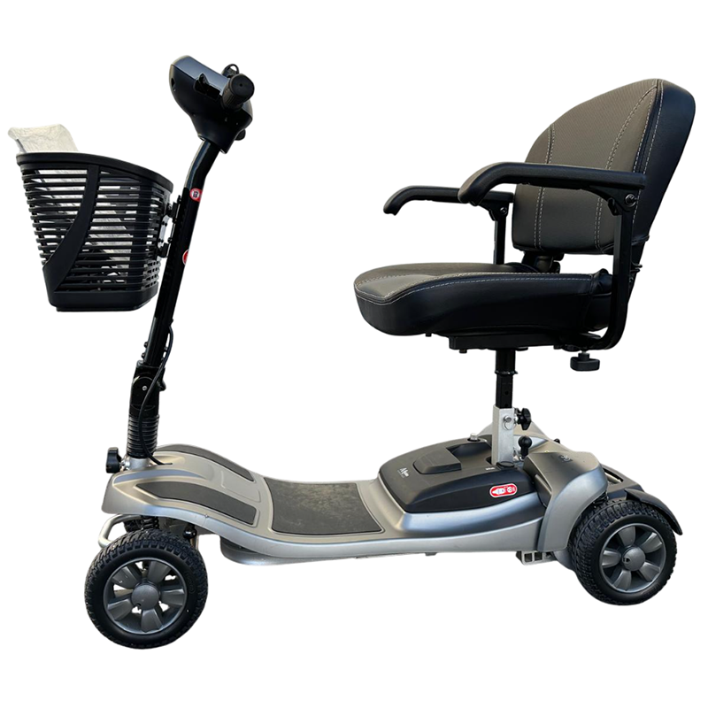 Mobility World Ltd UK - Approved Used Alumina Portable Travel Scooter with 20Ah Lithium Battery Colour Gray