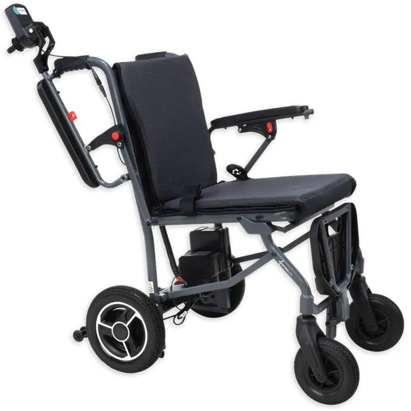 Astrolite Lightweight Folding Powerchair Armrest Up on a white background