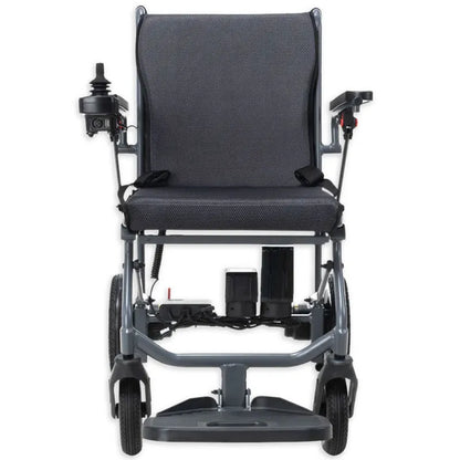 Astrolite Lightweight Folding Powerchair  Front View on a white background