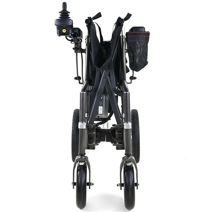 Buddy Pro Folding Powerchair Wheelchair folded front on a white background