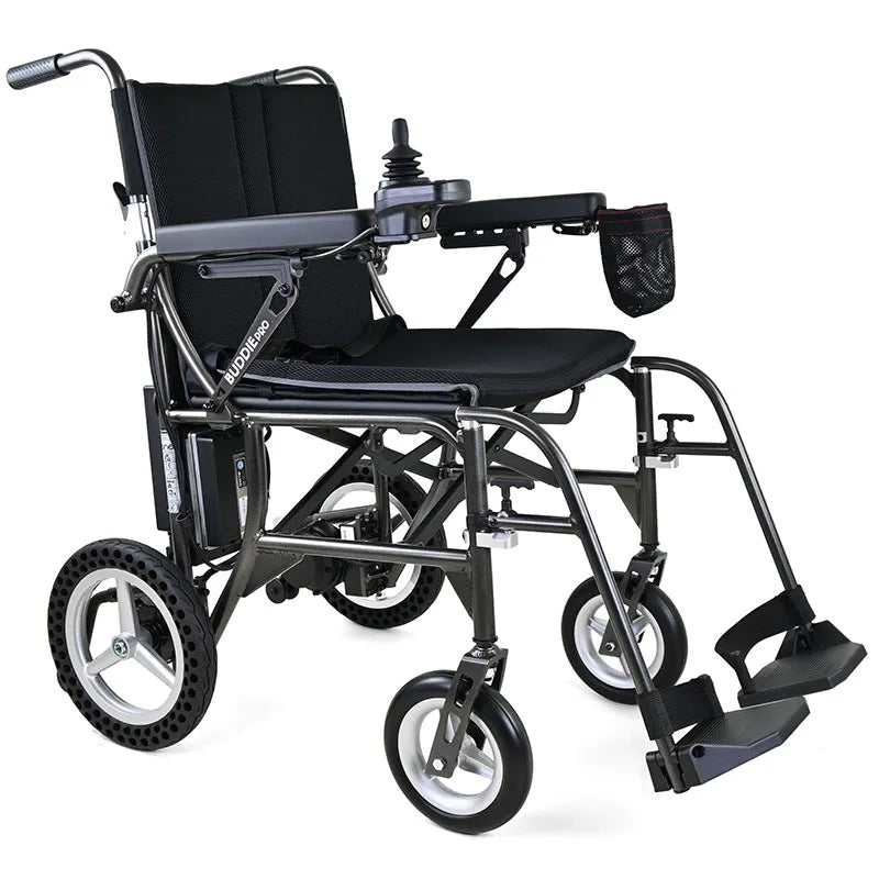 Buddy Pro Folding Powerchair Wheelchair on a white background